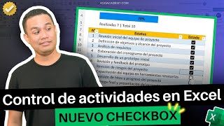 Control de actividades en Excel NUEVO CHECKBOX✅😎👈 [upl. by Fillender]