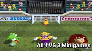 Mario Party 4  All 1VS3 Minigames [upl. by Nomolos]