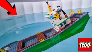 LEGO CARGO SHIP TAKES 13 MINUTES TO SINK [upl. by Valleau]