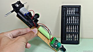 PROJECT OF HOMEASSEMBLED ELECTRIC SCREWDRIVER MACHINE USING DC MOTOR AND DIMMER [upl. by Edrick]