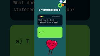 What Does the Break Statement Do in a Loop  C Programming Quiz 9 programmingbasics coding [upl. by Hersch582]