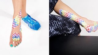 How to apply Kinesiology Tape for Plantar Fasciitis  heel spur  foot pain [upl. by Angle]