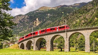 Swiss Alps Bernina Express Rail Tour from Milan [upl. by Ayatnahs]