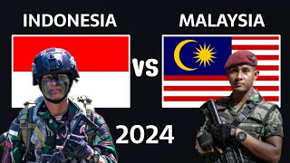 Indonesia vs Malaysia Military Power Comparison 2024  Malaysia vs Indonesia Military Comparison [upl. by Elleivad]