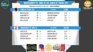 Warrandyte 2nd XI v Ainslie Park 2XI [upl. by Arhat]