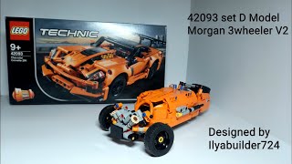 Morgan 3wheeler  Lego Technic 42093 C Model [upl. by Neerehs480]