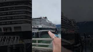 Koningsdam cruise ship at Port in Skagway [upl. by Urata889]