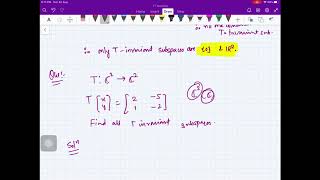 Lecture 104 Linear Algebra Problems on invariant subspaces [upl. by Shaia]