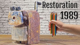 Restoration abandoned 1989 pencil sharpener  Restoration video [upl. by Rednas428]