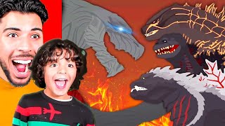 GODZILLA DE FEU vs GODZILLA DE GLACE  Avec mon frere [upl. by Iba]