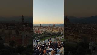 Crowdy Piazza Michelangelo during sunset Florence 🇮🇹👌😍 [upl. by Oigufer670]