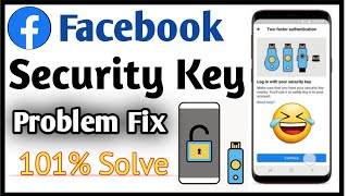 Login with your security key  Facebook security key problem  Facebook security key  Facebook [upl. by Katt]