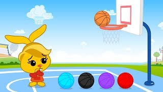 Jugando al Basketball con Balones de Colores  Aprender Colores con Plim Plim 5 [upl. by Ortrud247]