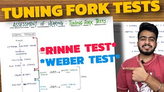 Assessment of Hearing  RINNE TEST  WEBER TEST  Auditory Pathway [upl. by Lin]