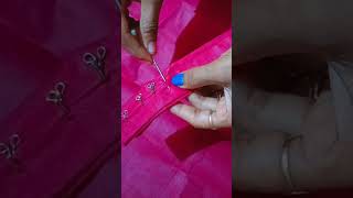 blouse easy trick hook stitching method blousedesign [upl. by Atneciv]