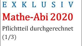 MatheAbi BW Pflichtteil 2020 durchgerechnet 13 [upl. by Tymothy485]