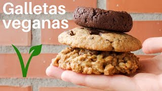 Receta GALLETAS VEGANAS  Avena chocolate o cacahuete [upl. by Ardnalac]