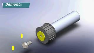 Fonction dassemblage avec obstacle vis rondelle clavette épaulement [upl. by Sadoff]
