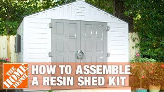 How to Build a Shed for Outdoor Storage Using a Resin Shed Kit  The Home Depot [upl. by Pauline]