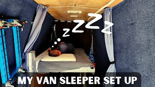 My Expedite Van Sleeper Set Up amp Inside Cargo Area Reveal [upl. by Kenlee801]