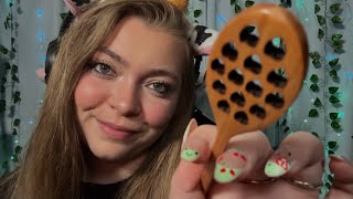 ASMR Wooden Honey Spoon Scooping to help you sleep and get tingles 🍯🥄💤 [upl. by Innad]