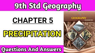 precipitation questions and answers  9th standard Geography chapter 5 exercise in hindi [upl. by Bobbette]