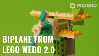 Biplane LEGO WeDo 20 by RoboCamp [upl. by Hercules192]