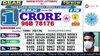 DEAR Lottery result 6PM 8PM Dear nagaland lottery live draw result 26062024  Lottery live [upl. by Ullyot705]