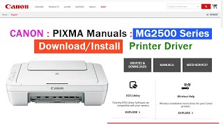 How To Download and Install Pixma Printer MG2500s Series Drivers [upl. by Niboc308]