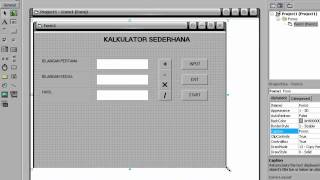 Kalkulator Sederhana menggunakan Visual Basic 60 [upl. by Ariaec]