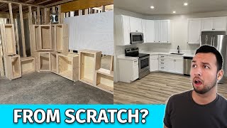 How to Build Kitchen Cabinets  START TO FINISH [upl. by Nonez]