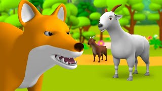 Bhediya aur Bakri 3D Animated Hindi Moral Stories for Kids भेड़िया और तीन बकरियां कहानी Kids Tales [upl. by Diandra]