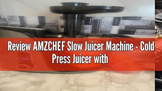 Review AMZCHEF Slow Juicer Machine  Cold Press Juicer with Two Speed Modes and LED Display  Mastic [upl. by Yssirk]