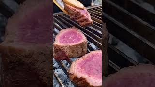 Thats the way to relax in nature Cooking MediumRare Steaks🥩  Beef MediumRare Steaks🥩🥩🥩food [upl. by Feodora]