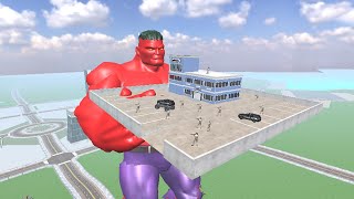 Franklin Fight Giant RedHulk in Indian Bike Driving 3D [upl. by Eenad]