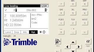 Trimble DiNi  Surveying a level run [upl. by Eiramacissej]