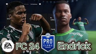 Endrick EA FC 24Pro Clubs Face CreationFifa 24Clubes ProLookalike [upl. by Arevle]