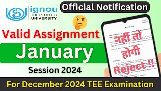 IGNOU Assignment for TEE December 2024 Examination  IGNOU Assignment 2024 [upl. by Cam]