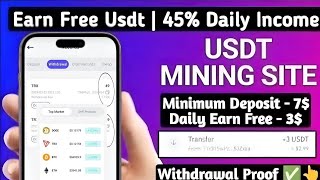 New Usdt Mining Site  Best Usdt Mining Site  Tron Mining  New Mining site 2024 [upl. by Brownley]