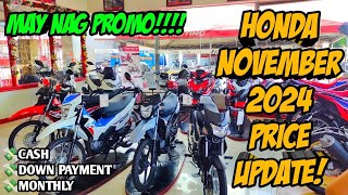 Price Update ng mga Bagong Motor ni Honda Ngayong November All Units Srp Downpayment Monthly [upl. by Foy]