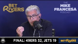 Niners Overpower Jets Defense 3219  Mike Francesa Reaction [upl. by Kaczer]