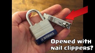 Opening a padlock with nail clippers [upl. by Novelc1]