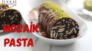 Kolay Mozaik Pasta Tarifi  Bisküvili Pasta Nasıl Yapılır [upl. by Shauna]