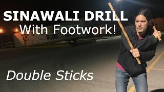 Can You Do this Escrima Double Sticks Drill Filipino Martial Arts [upl. by Shannen]