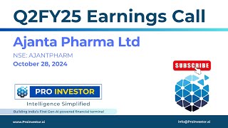 Ajanta Pharma Ltd  Q2FY25  Earnings Conference Call  concall concallshorts ajantapharma [upl. by Callida204]