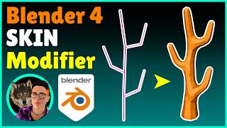 BLENDER 41 SKIN Modifier Tutorial ITA [upl. by Gnuj]