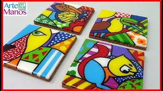 🔴Cómo Hacer PORTA VASOS en corcho y ARTE BRITO Con Arte en Tus Manos [upl. by Sirroned]