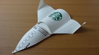 Starbucks Plane スタバの紙コップでつくった飛行機 [upl. by Rosalind]