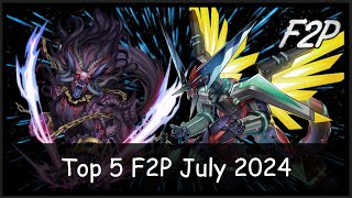 Top 5 Best FREE TO PLAY Decks in July 2024 With Duel Replays YuGiOh Duel Links F2P [upl. by Nannette407]