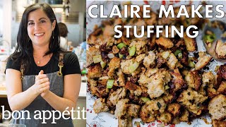 Claire Makes Thanksgiving Stuffing  Bon Appétit [upl. by Ilysa363]